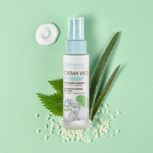 Crema Viso Opacizzante e Levigante STAY MATTE - Polvere di Riso e Acido Ialuronico