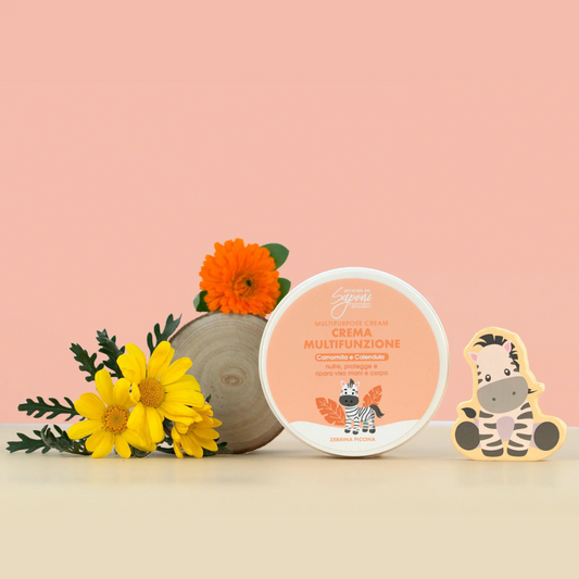 Crema Multifunzione Bimbi (per viso, mani e corpo) - Camomilla e Calendula