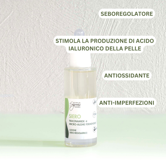 Siero Niacinamide e Micro Alghe Fermentate - Seboregolatore