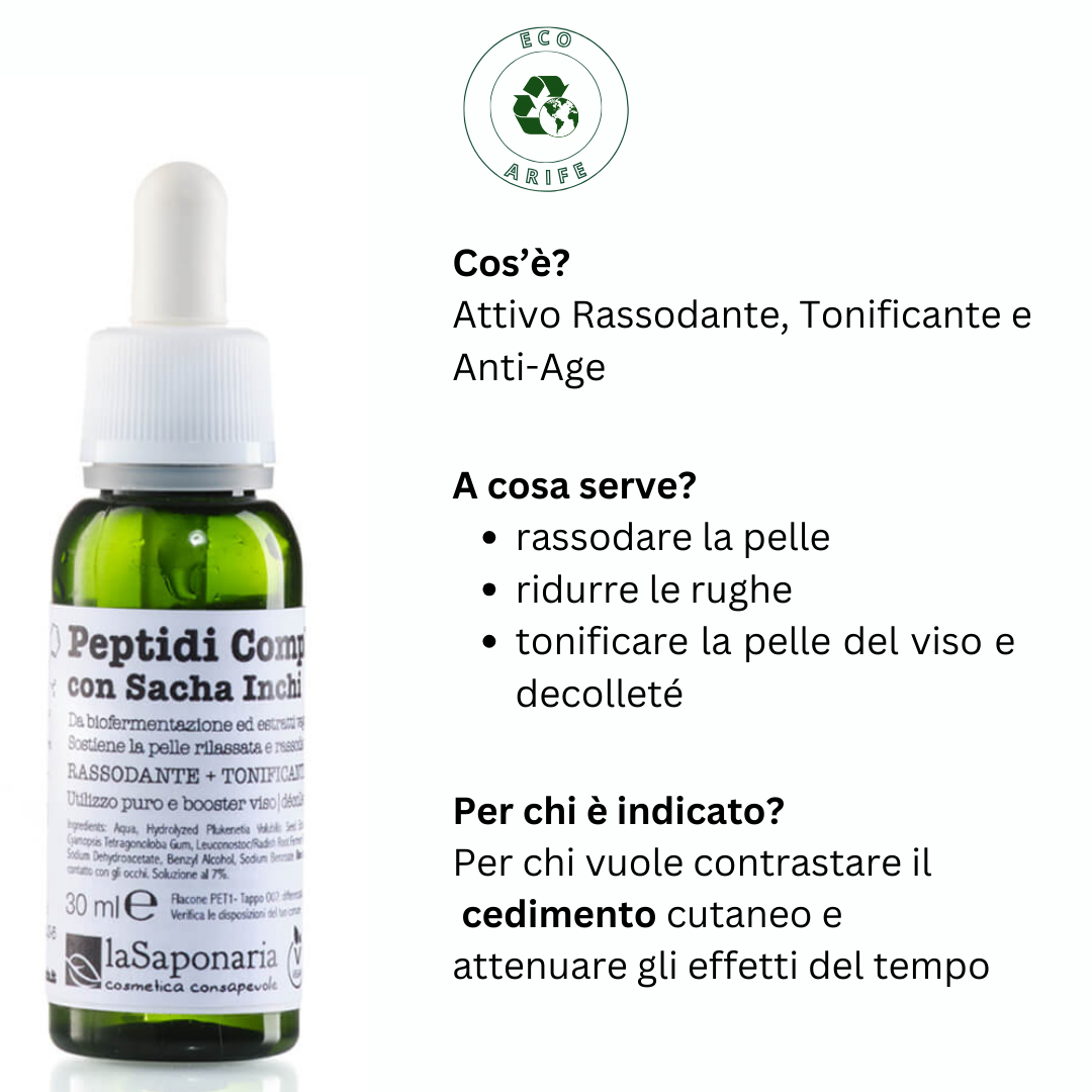 Peptidi Complex con Sacha Inchi - Siero Viso Rassodante, Tonificante e Liftante