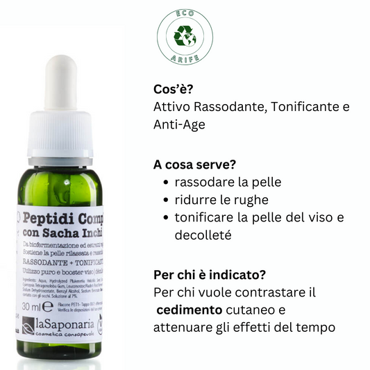 Peptidi Complex con Sacha Inchi - Siero Viso Rassodante, Tonificante e Liftante