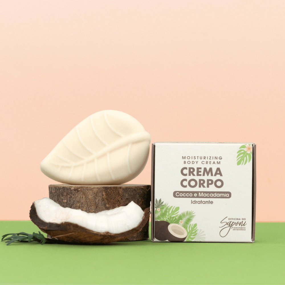 Crema Corpo Solida Idratante e Rivitalizzante - Cocco e Macadamia
