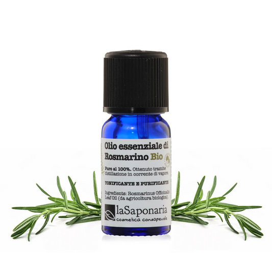 Olio Essenziale di Rosmarino Biologico - Viso, Corpo e Capelli