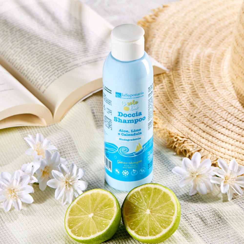 Doccia Shampoo Doposole Idratante e Rinfrescante - Aloe, Calendula e Lime