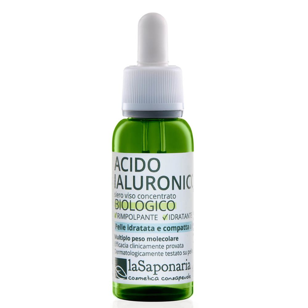 Acido Ialuronico multiplo peso molecolare FORMULA POTENZIATA - Siero viso Antiage, Idratante e Rimpolpante