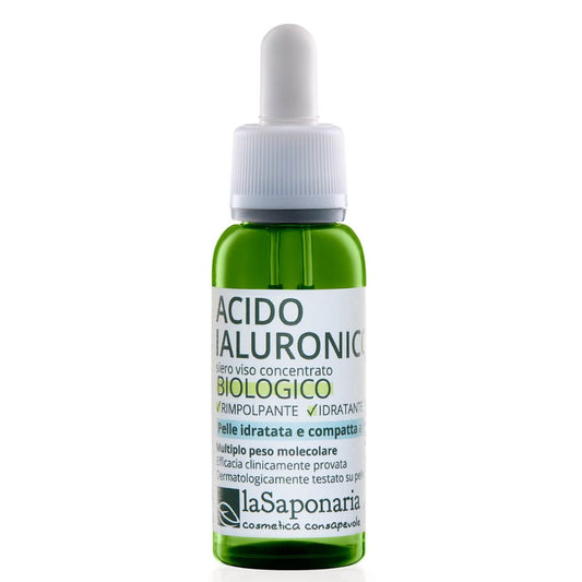 Acido Ialuronico multiplo peso molecolare FORMULA POTENZIATA -  Siero viso Antiage, Idratante e Rimpolpante