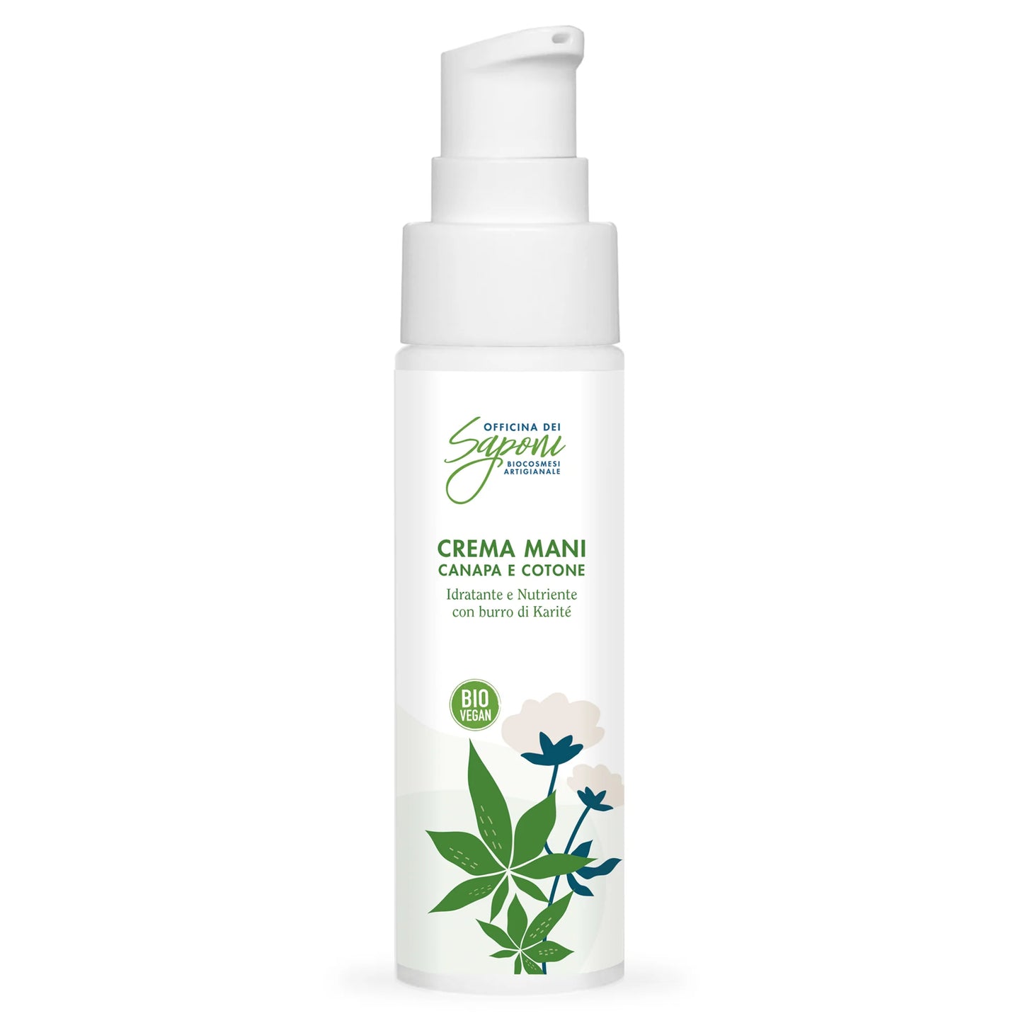 Crema Mani IDRATANTE e NUTRIENTE - Canapa e Cotone