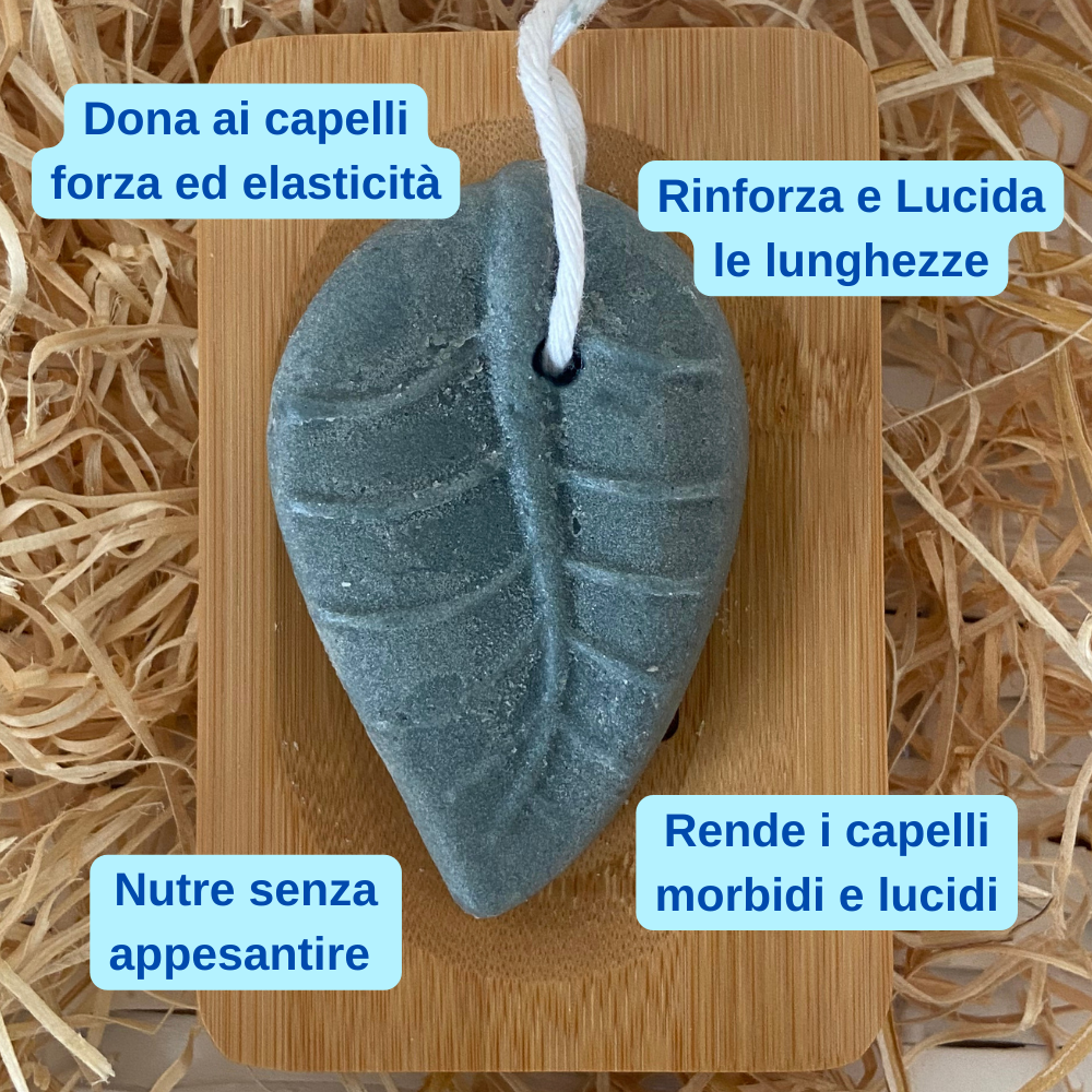 Balsamo per Capelli Solido Illuminante e Rinforzante per capelli Leggeri e Voluminosi - Canapa e Borragine