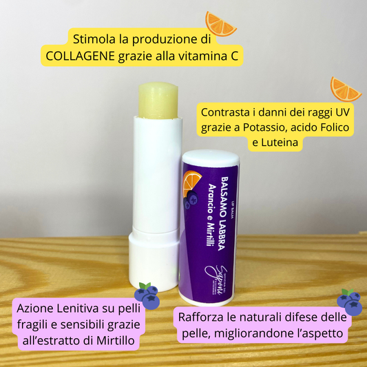 Balsamo Labbra LENITIVO - Arancio e Mirtilli