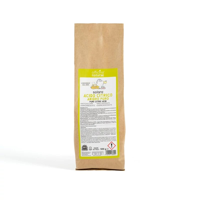 Acido Citrico Anidro Puro Solara - 4 in 1 (Ammorbidente, Anticalcare, Disincrostante e Brillantante)