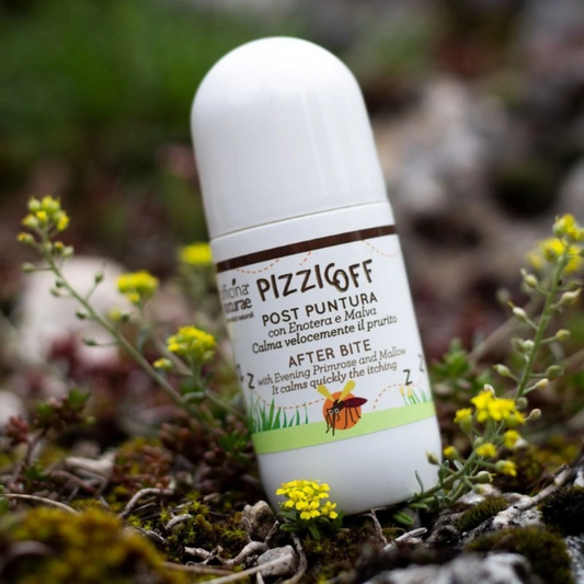 Pizzicoff Roll-On Post-Puntura di Insetto con Olio di Enotera ed estratto di Malva, per calmare il prurito causato dalle punture di zanzara ed altri insetti