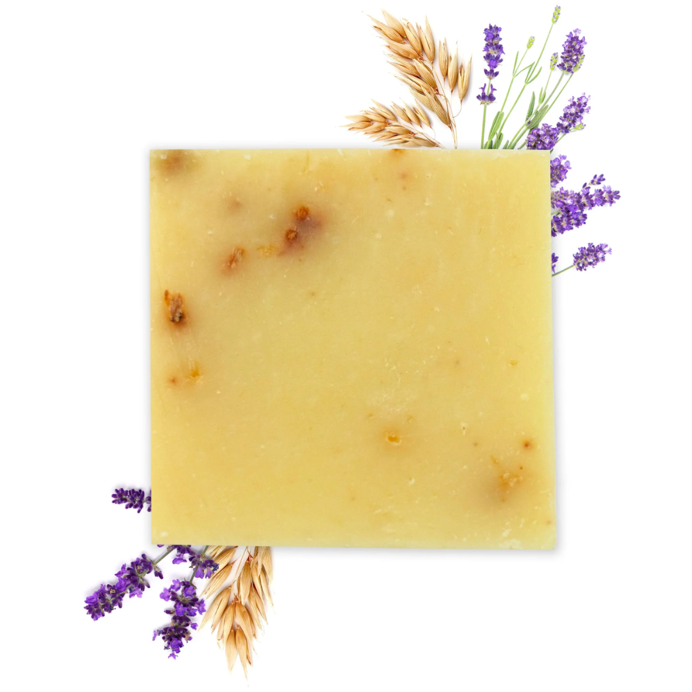 Sapone Biologico per Viso Mani e Corpo EMOLLIENTE ed ELASTICIZZANTE - Avena e Lavanda