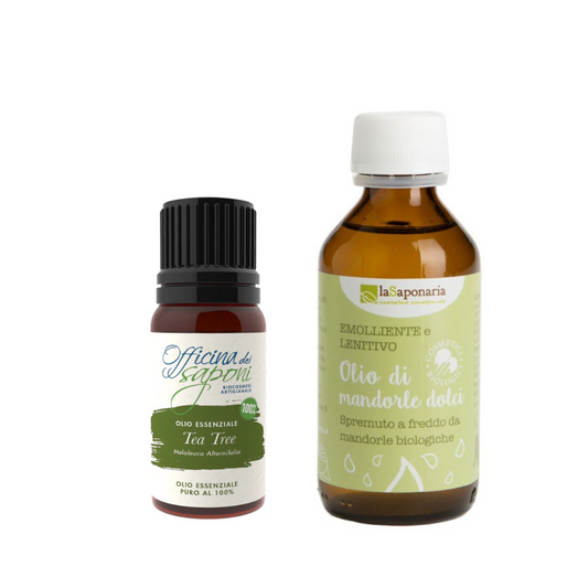 Olio essenziale di Tea Tree + Olio di Mandorle Dolci