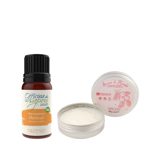 Olio essenziale di Patchouli + Burro di Karité