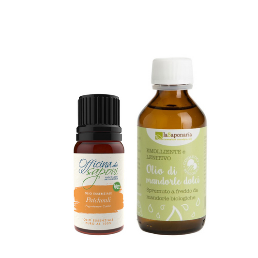 Olio essenziale di Patchouli + Olio di Mandorle Dolci