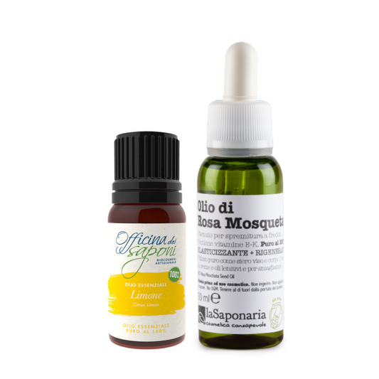 Olio essenziale di Limone + Olio di Rosa Mosqueta