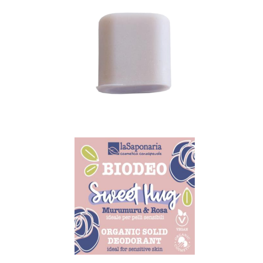 Deodorante Solido Biodeo Sweet Hug - Murumuru e Rosa (floreale)