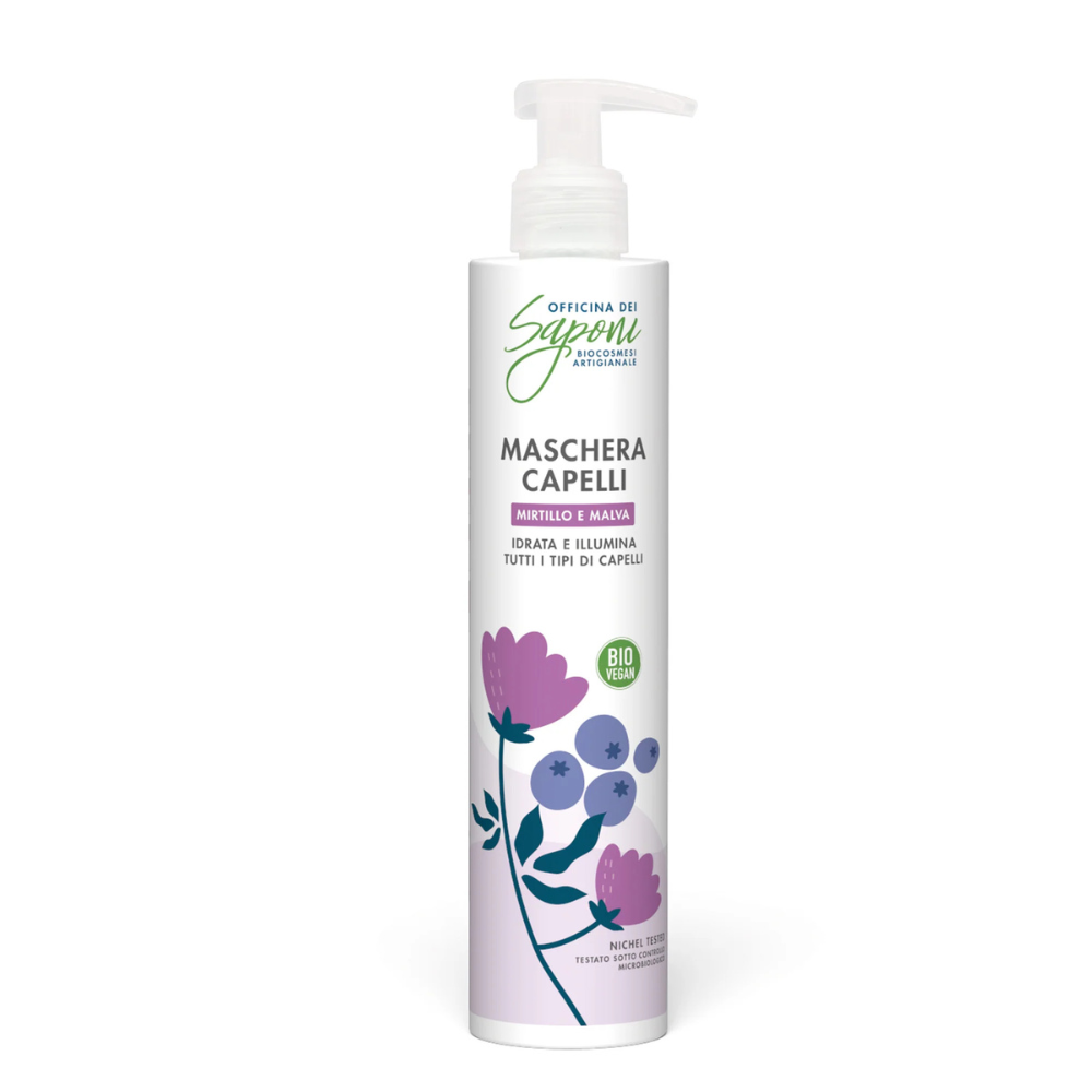 Maschera Capelli IDRATANTE e ILLUMINANTE - Mirtillo e Malva