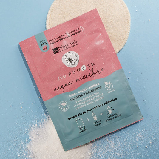 Acqua Micellare in Polvere da Reidratare Viso, Occhi e Labbra - Lenitiva e Idratante - Eco Arife | Natural Beauty Care🍃🌏