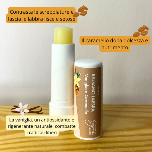 Balsamo Labbra IDRATANTE e NUTRIENTE - Vaniglia e Caramello