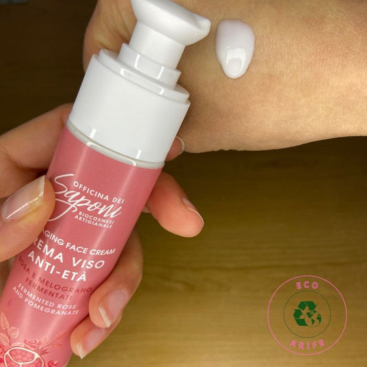 Crema Viso Antietà e Riparatrice - Rosa e Melograno Fermentati