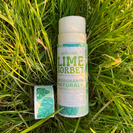 Deodorante Solido Bio con applicatore in carta - Lime e Bergamotto