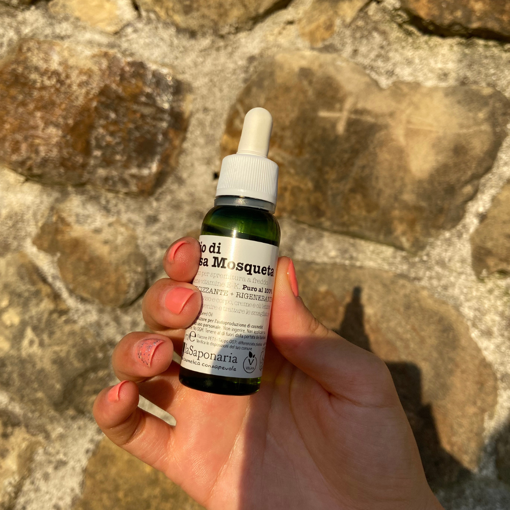 Olio di Rosa Mosqueta puro al 100% per Viso e Corpo