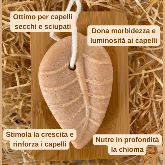 Shampoo Solido Concentrato Stimolante e Nutriente Per Capelli Secchi e Crespi - Tiglio e Achillea