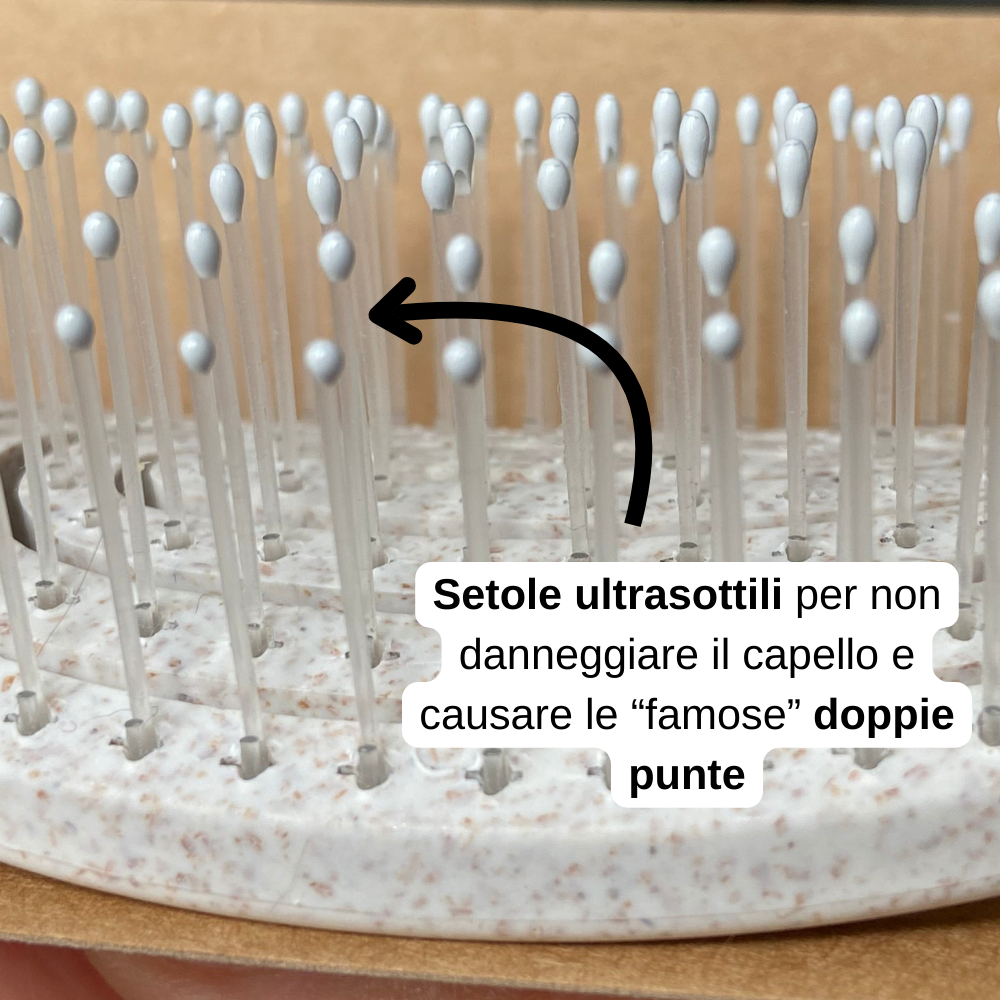 Spazzola per Capelli biodegradabile con setole ultrasottili