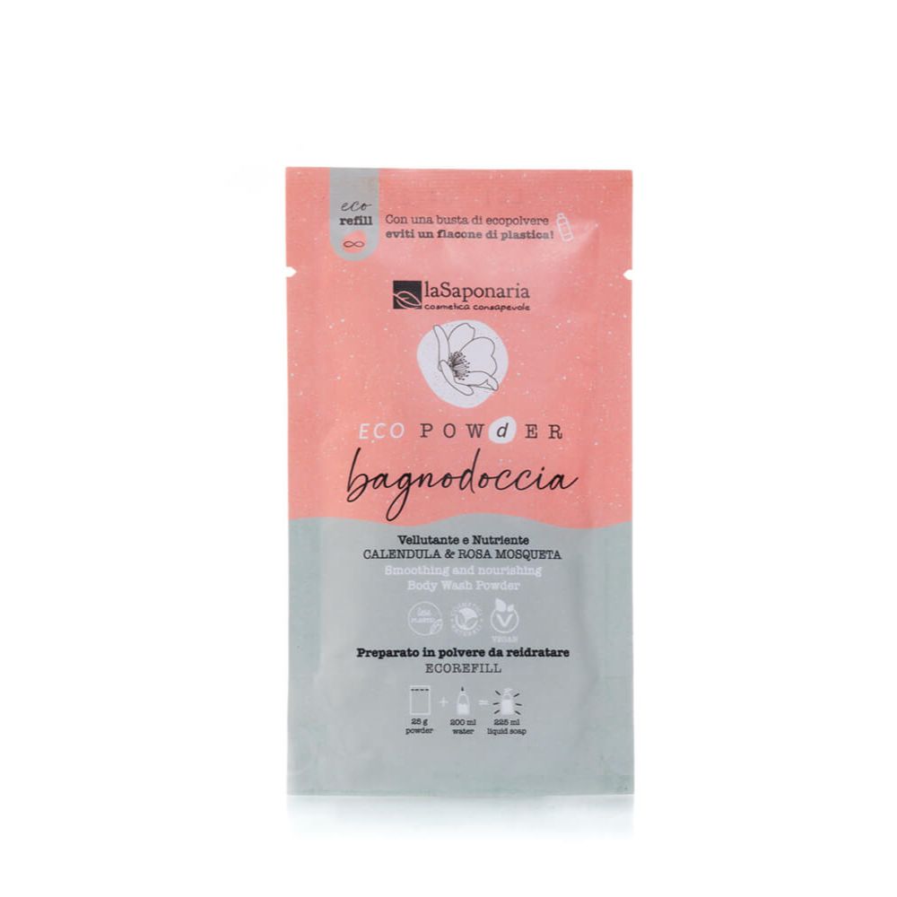 Bagnodoccia in Polvere Vellutante e Nutriente - Calendula e Rosa Mosqueta