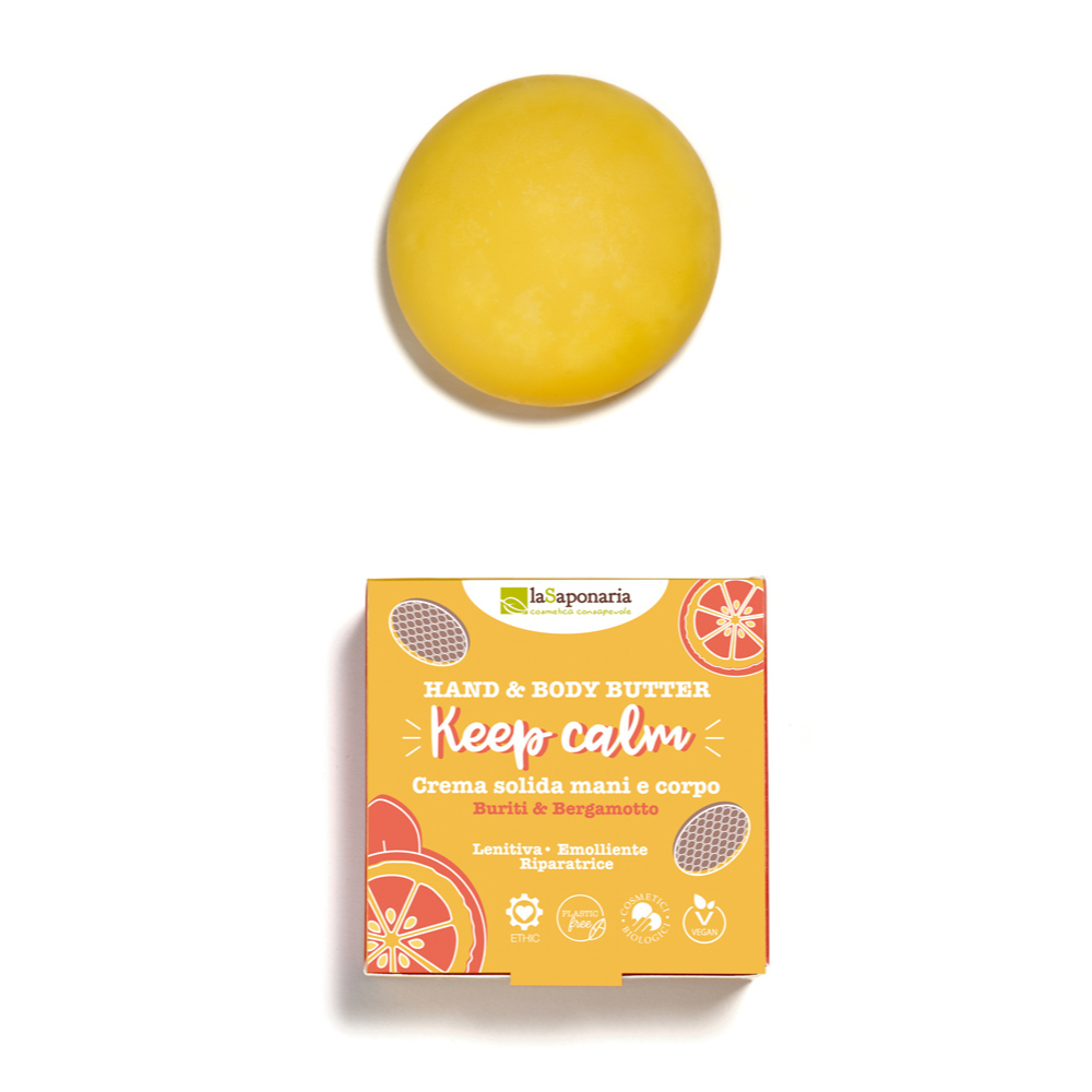 Crema Mani e Corpo Solida Concentrata Lenitiva ed Emolliente - Buriti e Bergamotto