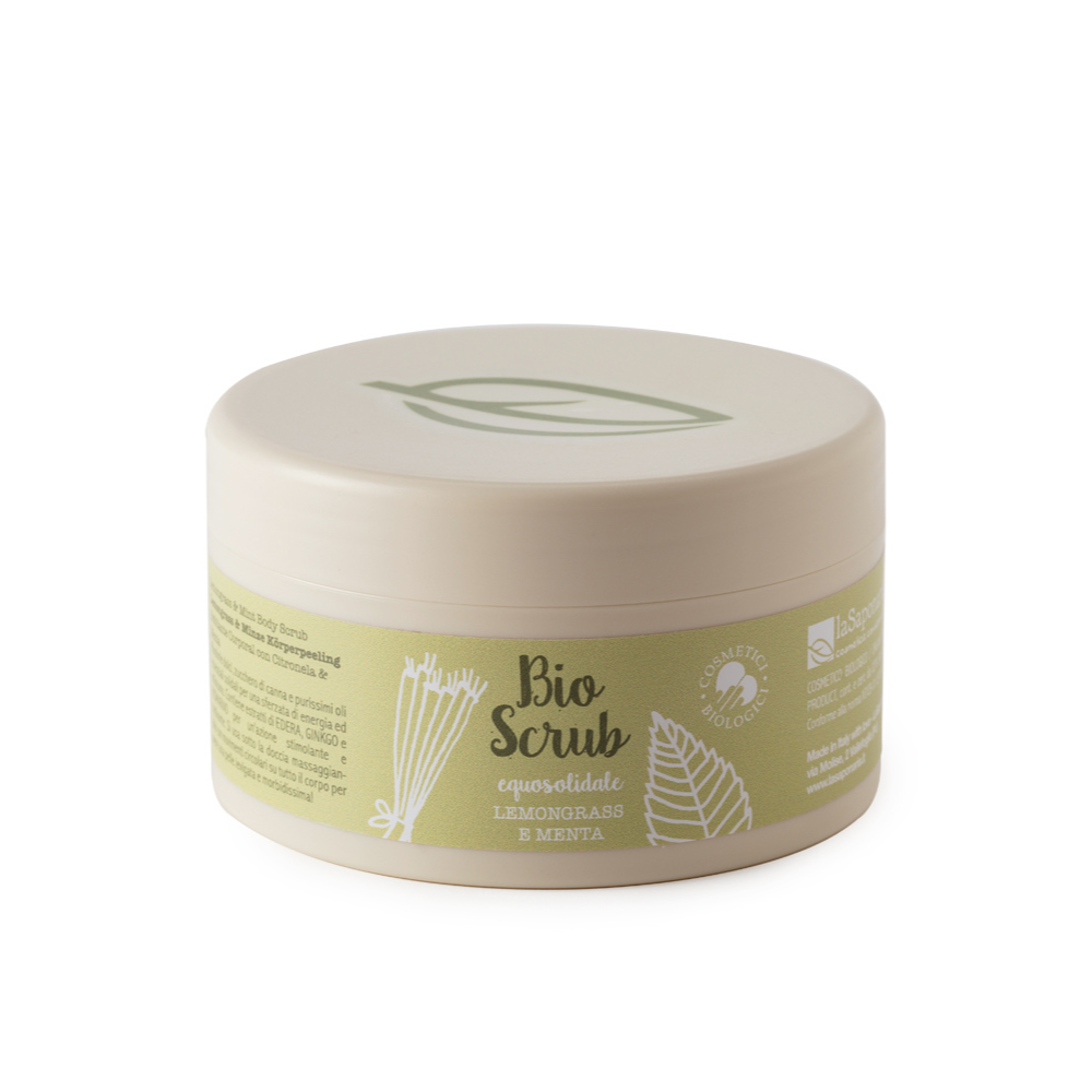 Scrub Corpo bio in olio stimolante, riattivante e levigante - Lemongrass e Menta