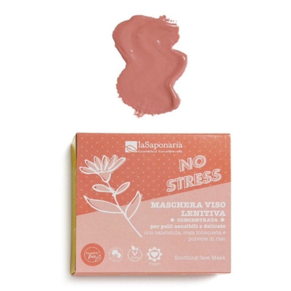 Maschera Viso Lenitiva Concentrata - Calendula, Rosa Mosqueta e Polvere di Riso
