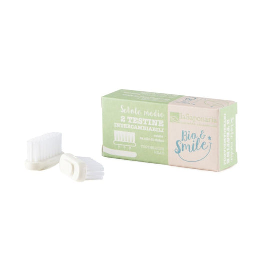 Testine Intercambiabili per Spazzolino in Fibra Vegetale LaSaponaria - Setole Medie/Morbide
