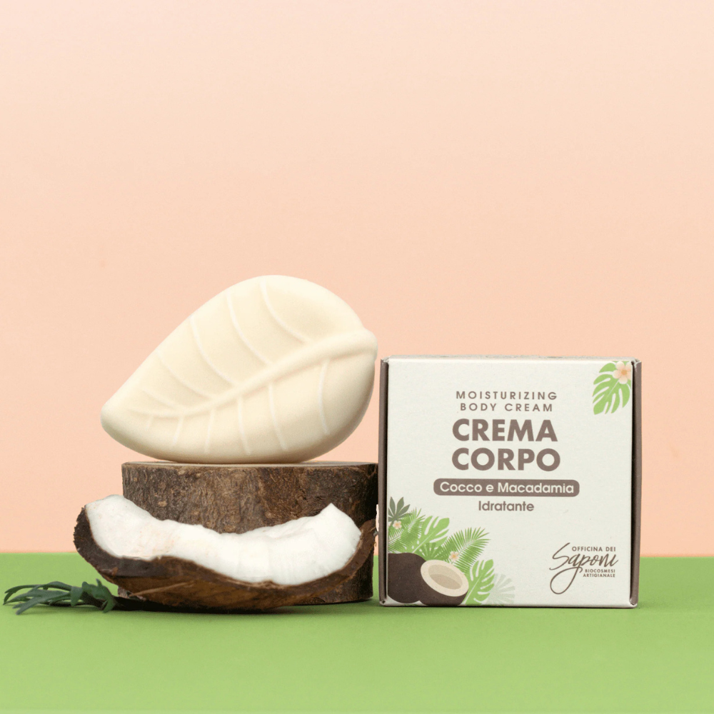 Crema Corpo Solida Idratante e Lenitiva - Cocco e Macadamia