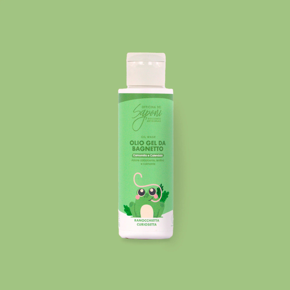 Olio Gel Detergente Corpo e Capelli per Bimbi - Camomilla e Calendula