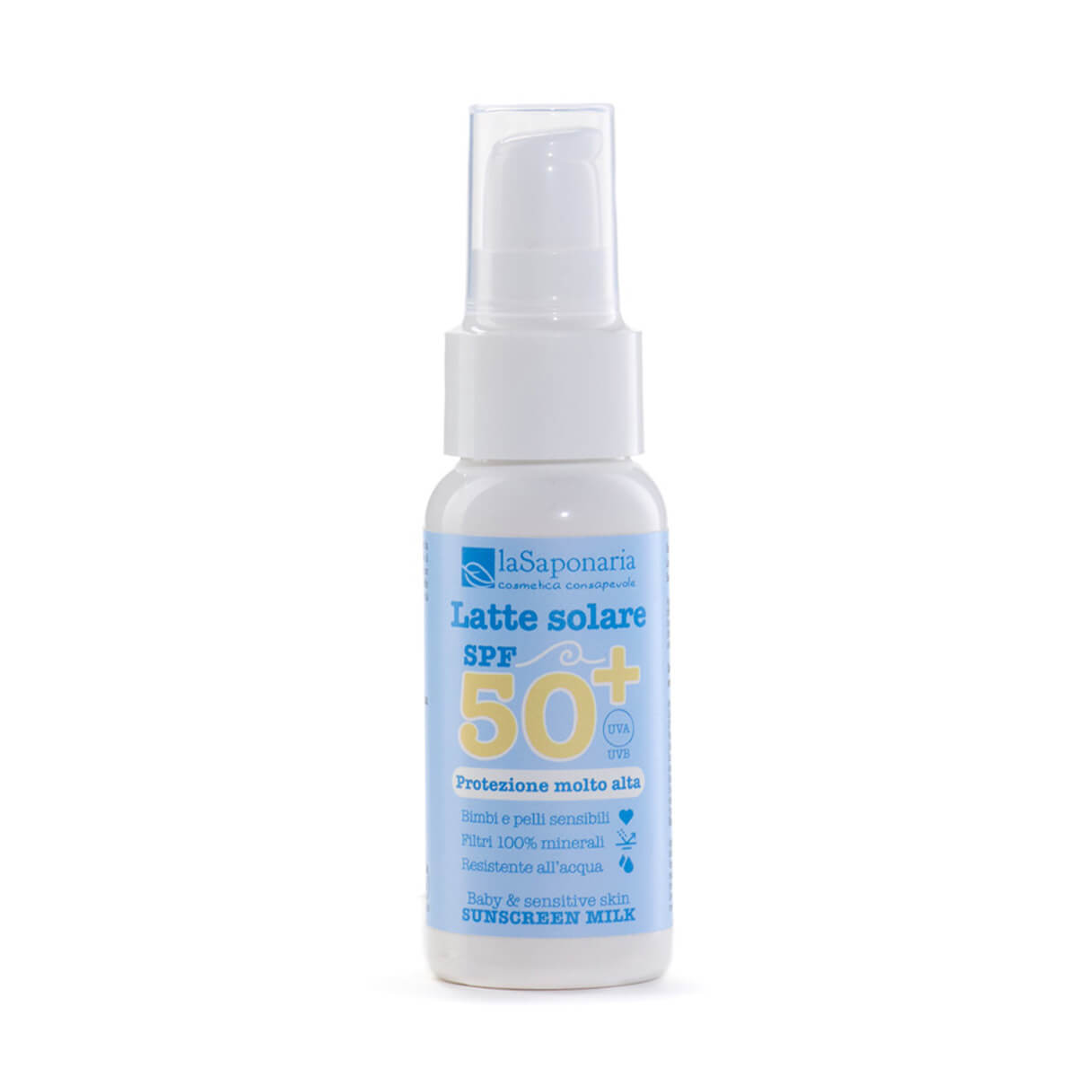 Latte Solare Alta Protezione SPF 50+ - Bambini e pelli sensibili TRAVEL SIZE