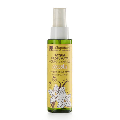 Acqua profumata COCCOLA corpo e capelli - Vaniglia e Fava Tonka