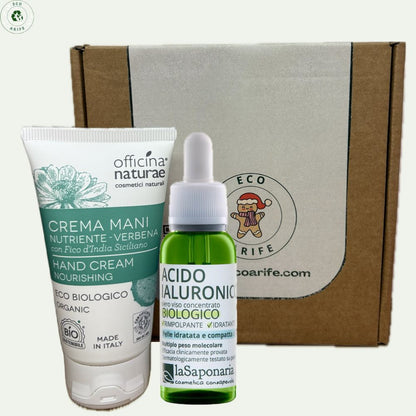 Dolce Natale: Crema Mani Nutriente VERBENA + Siero viso Acido Ialuronico