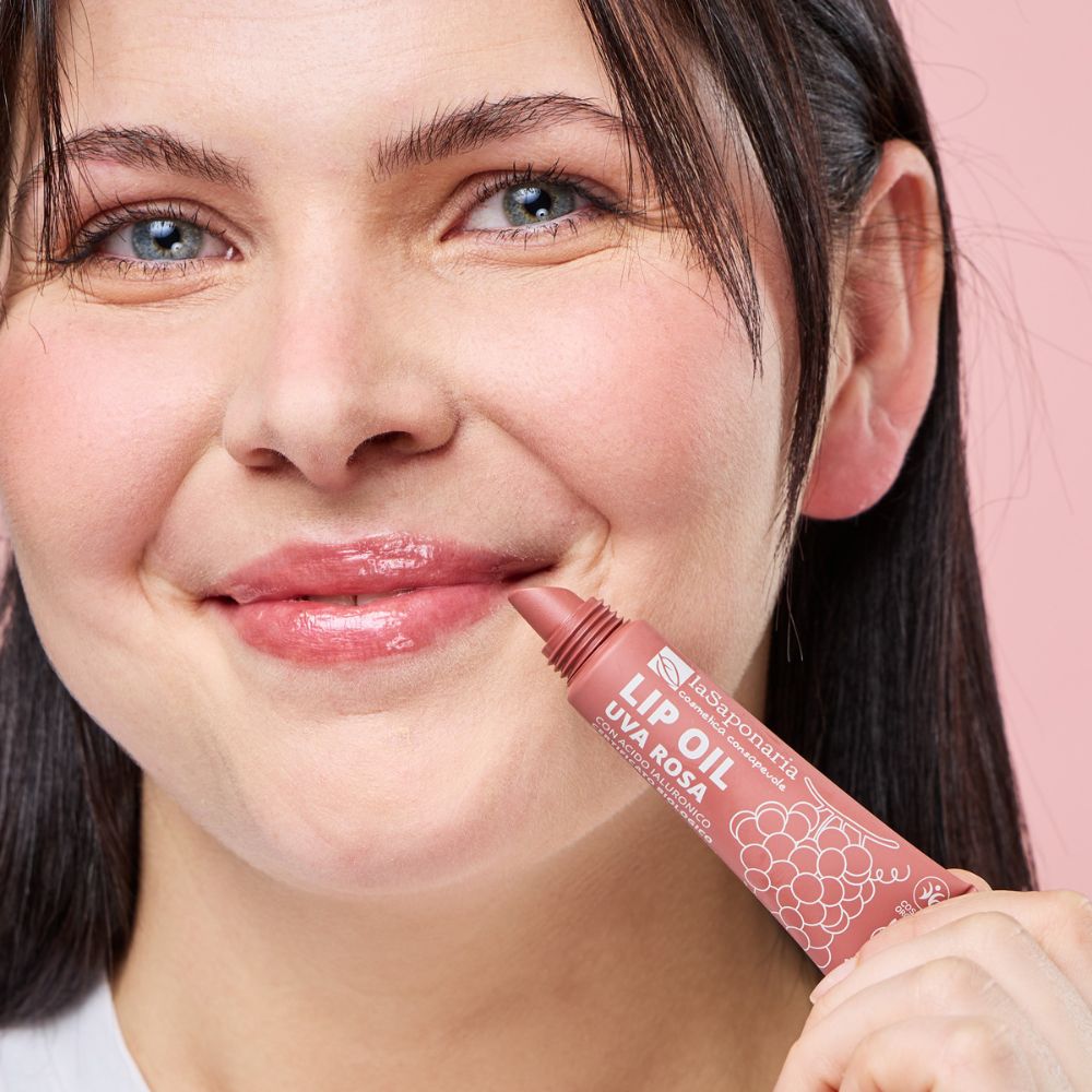 Lucidalabbra Lip Gloss Oil Colorato Uva Rosa - Acido Ialuronico