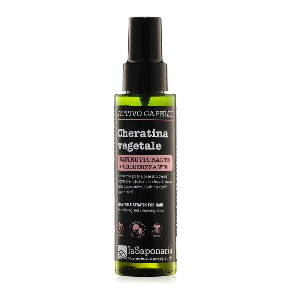 Cheratina Vegetale - Spray per Capelli Ristrutturante e Volumizzante