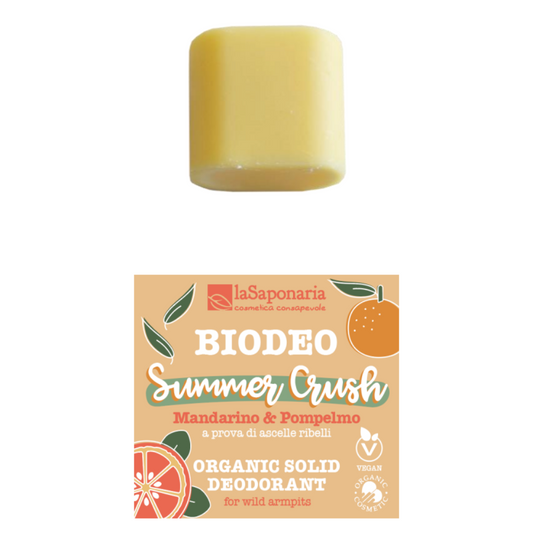 Deodorante Solido Biodeo Summer Crush - Mandarino e Pompelmo (tropicale)