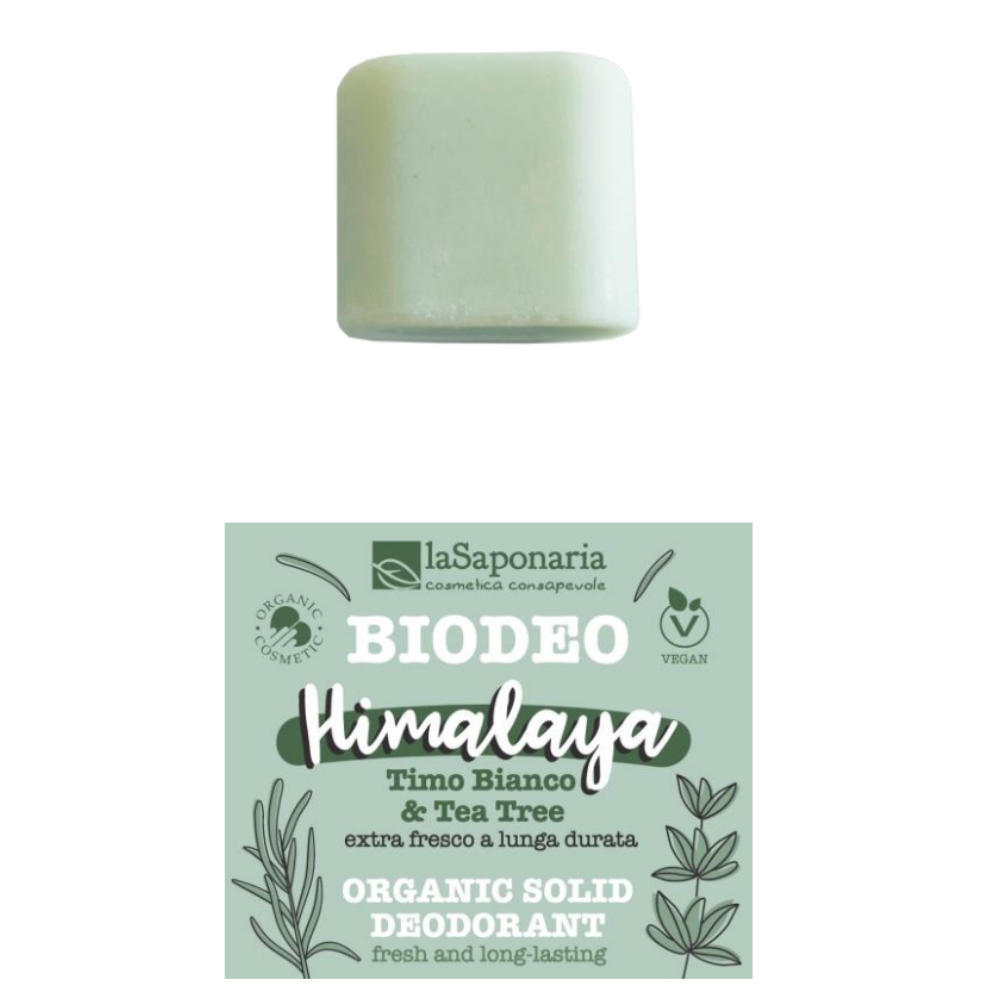 Deodorante Solido Biodeo Himalaya - Timo Bianco e Tea Tree (fresco ed energizzante)