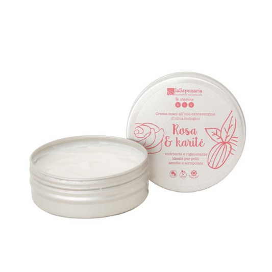 Crema Mani Nutriente e Rigenerante - Rosa e Karité