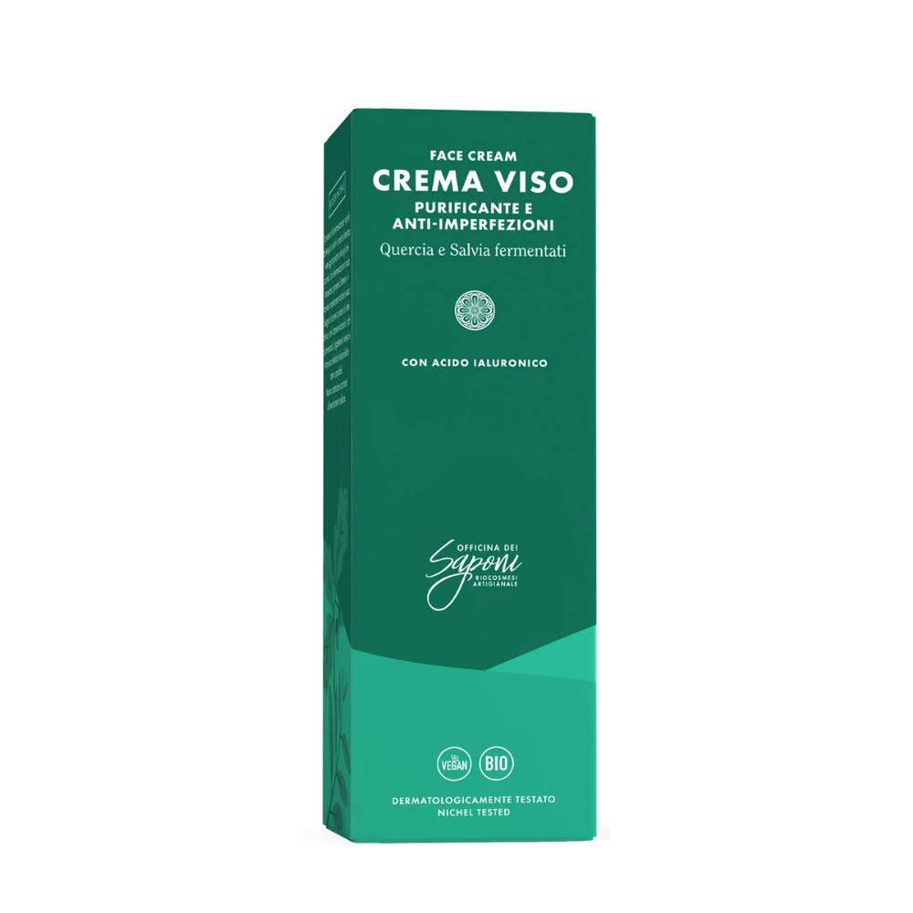 Crema Viso Purificante e Anti-Imperfezioni - Quercia e Salvia Fermentati