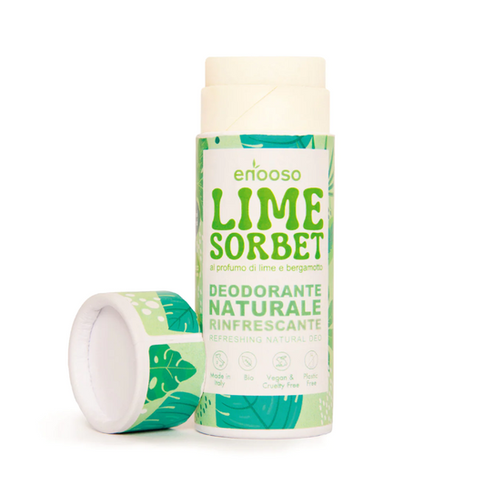 Deodorante Solido Bio con applicatore in carta - Lime e Bergamotto
