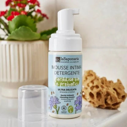 Mousse Detergente Intima delicata - Fiordaliso Bio e Prebiotici
