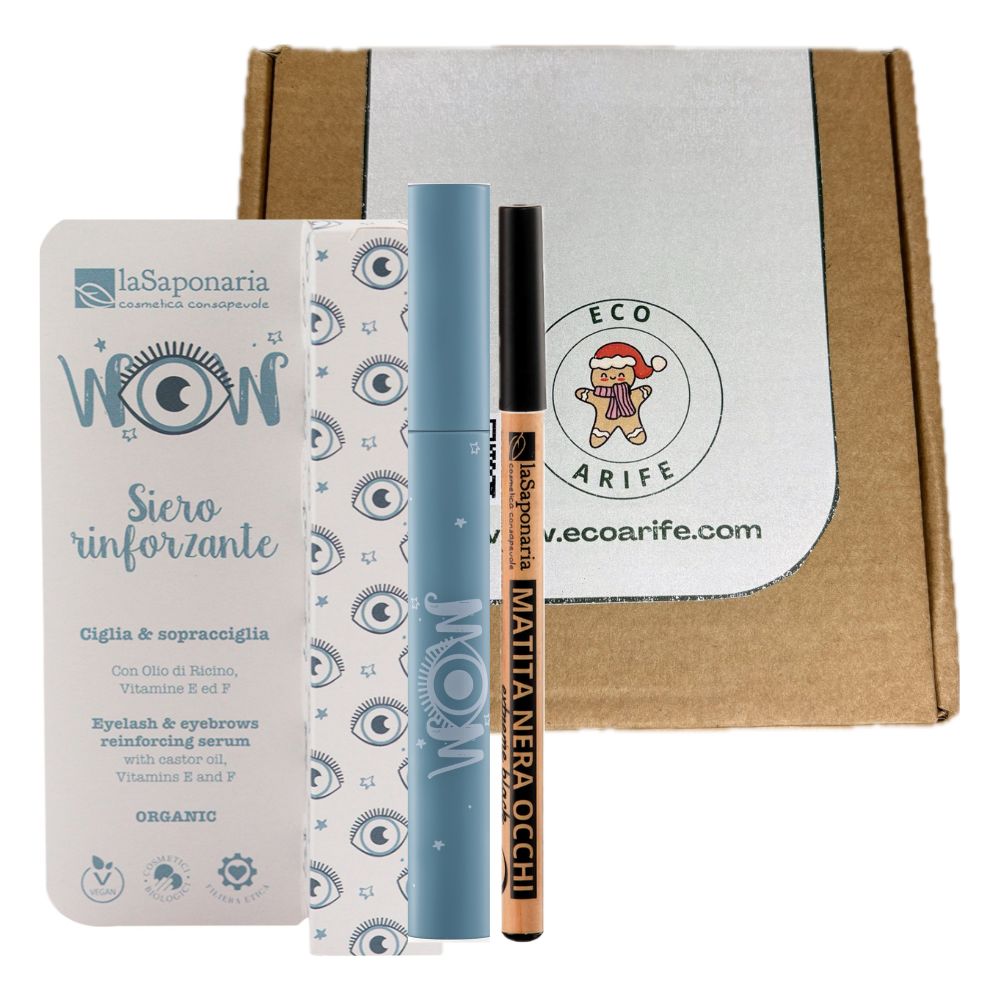 Dolce Natale: Matita Occhi Nera + Siero Rinforzante Ciglia e Sopracciglia WOW