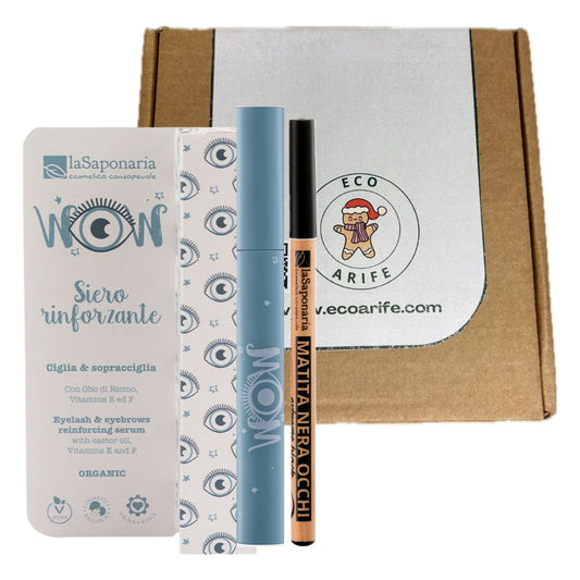 Dolce Natale: Matita Occhi Nera + Siero Rinforzante Ciglia e Sopracciglia WOW