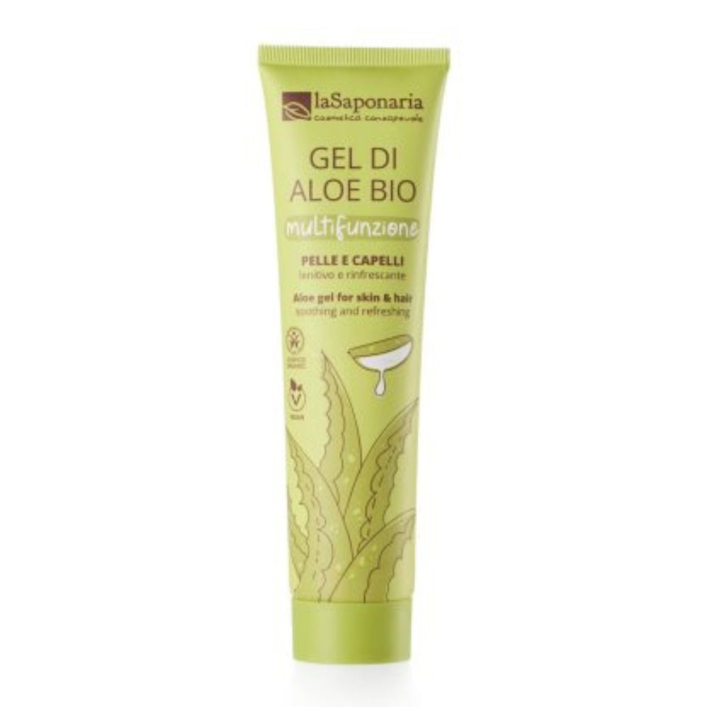 Gel di Aloe Vera bio puro al 96% lenitivo e rinfrescante multifunzione - Pelle e Capelli